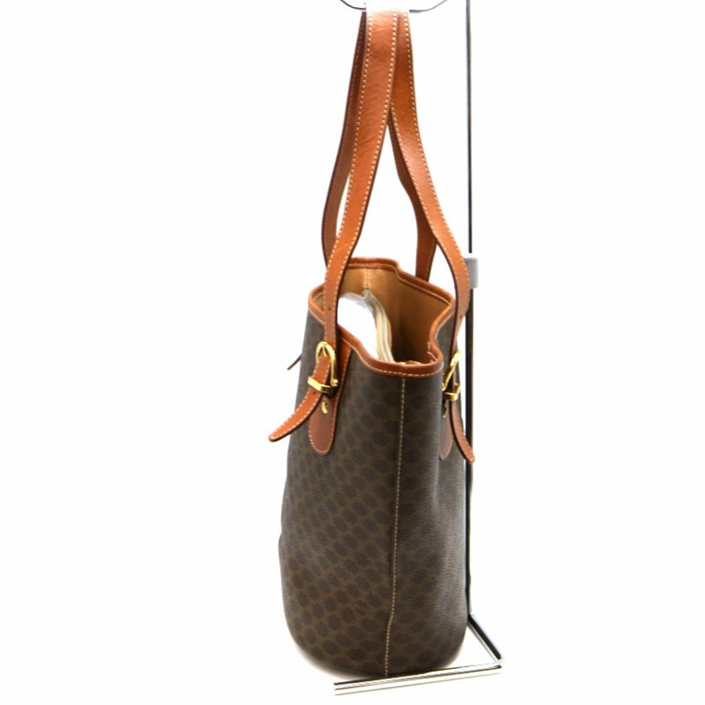 CELINE Macadam Tote Bag Brown Leather - Picture 4 of 6
